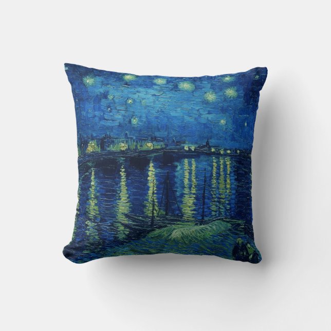 Vincent Van Gogh - Sterrennacht over de Rijn Kussen (Voorkant)