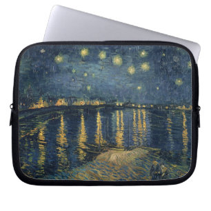 Vincent van Gogh Sterrennacht over de Rijn Laptop Sleeve