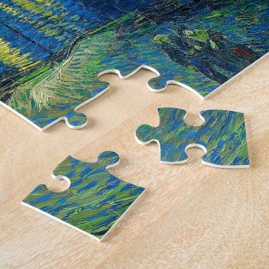 Vincent Van Gogh Sterrennacht over de Rijn Legpuzzel (Zijkant)