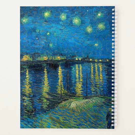 Vincent Van Gogh Sterrennacht over de Rijn Planner (Achterkant)