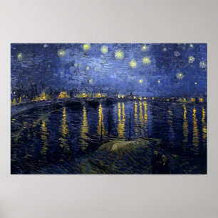 Vincent van Gogh - Sterrennacht over de Rijn Poster
