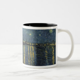 Vincent van Gogh   Sterrennacht over de Rijn Tweekleurige Koffiemok