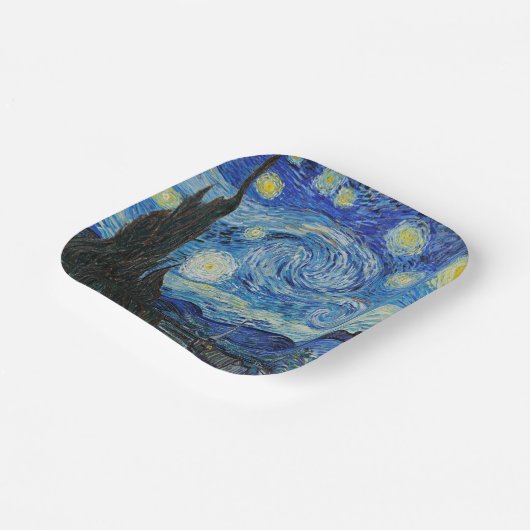 Vincent van Gogh, Sterrennacht Papieren Bordje (Gebogen)
