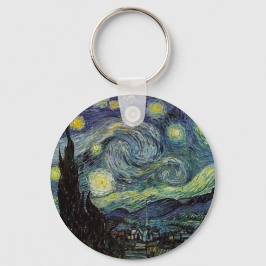 Vincent van Gogh - Sterrennacht Sleutelhanger (Voorkant)