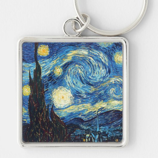 Vincent van Gogh - Sterrennacht Sleutelhanger (Voorkant)
