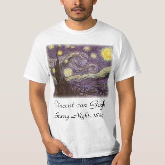 Vincent van Gogh - Sterrennacht T-shirt (Voorkant)
