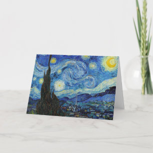 Vincent Van Gogh Sterrennacht Vintage Art Notecard Kaart