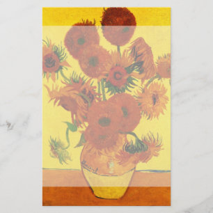 Vincent van Gogh Still Life Vase met 15 zonnebloem Briefpapier