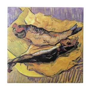 Vincent Van Gogh - Stilleven Bloaters Fijne Kunst Tegeltje