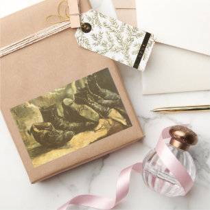 Vincent van Gogh - Stilleven Drie Paar Schoenen Rechthoekige Sticker