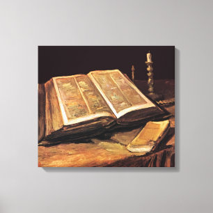 Vincent Van Gogh - Stilleven met Bijbel Canvas Afdruk