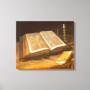 Vincent van Gogh - Stilleven met Bijbel Canvas Afdruk