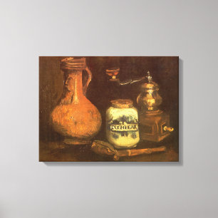 Vincent van Gogh - Stilleven met koffiemolen Canvas Afdruk