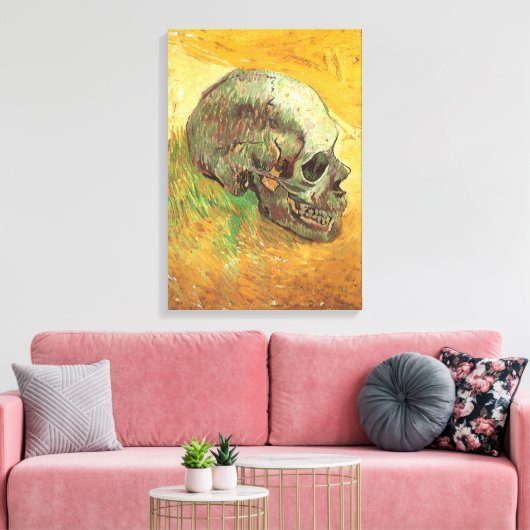 Vincent van Gogh - Stilleven met schedel Canvas Afdruk (Insitu (Woonkamer))