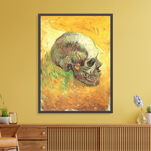 Vincent van Gogh - Stilleven met schedel Canvas Afdruk (Insitu (Woonkamer))