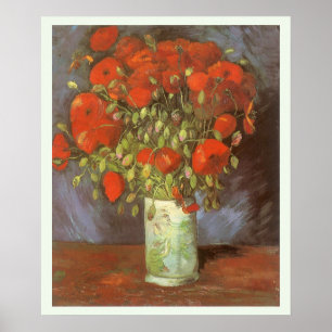 Vincent van Gogh Stilleven Vaas met Rode Klaprozen Poster
