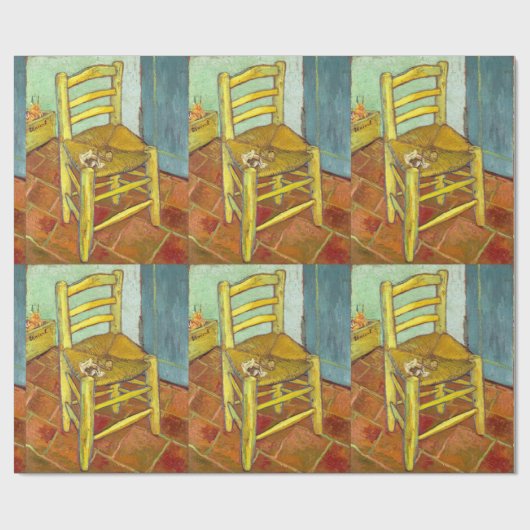 Vincent Van Gogh-stoel met pijpleiding Cadeaupapier (Vlak)
