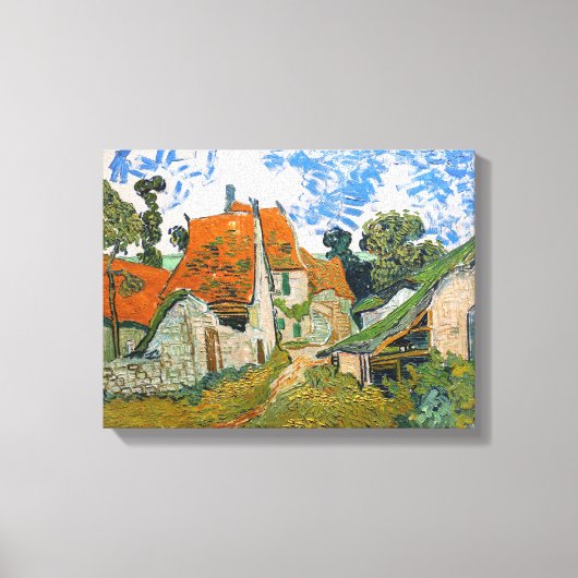Vincent van Gogh - Straat in Auvers-sur-Oise Canvas Afdruk (Voorkant)