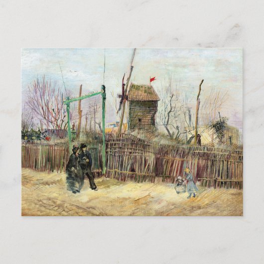 Vincent van Gogh - Straatbeeld in Montmartre Briefkaart (Voorkant)