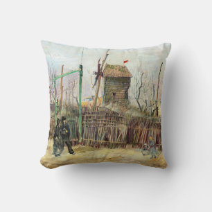 Vincent van Gogh - Straatbeeld in Montmartre Kussen