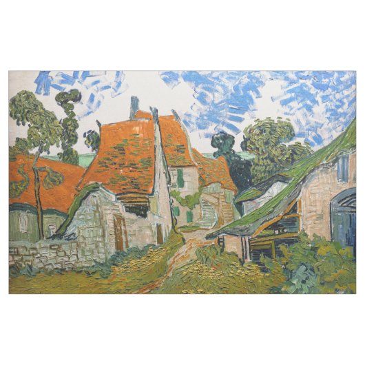 Vincent van Gogh - Street in Auvers-sur-Oise Stof (Yard (91,4 cm))