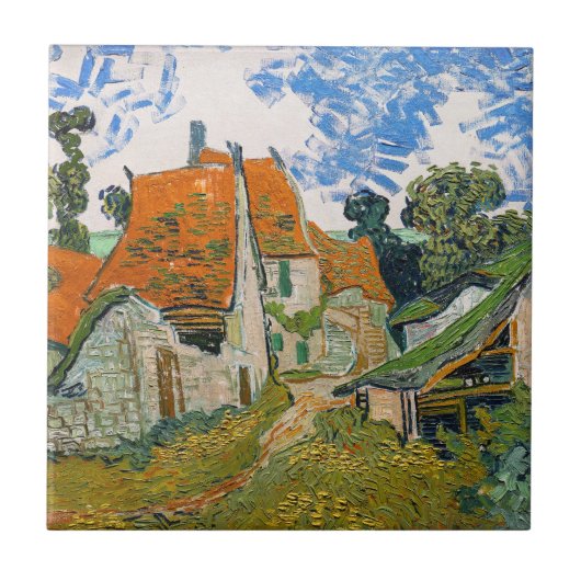 Vincent van Gogh - Street in Auvers-sur-Oise Tegeltje (Voorkant)