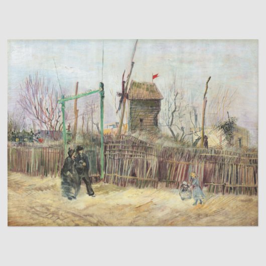 Vincent van Gogh - Street Scene in Montmartre Tissuepapier (Voorkant)