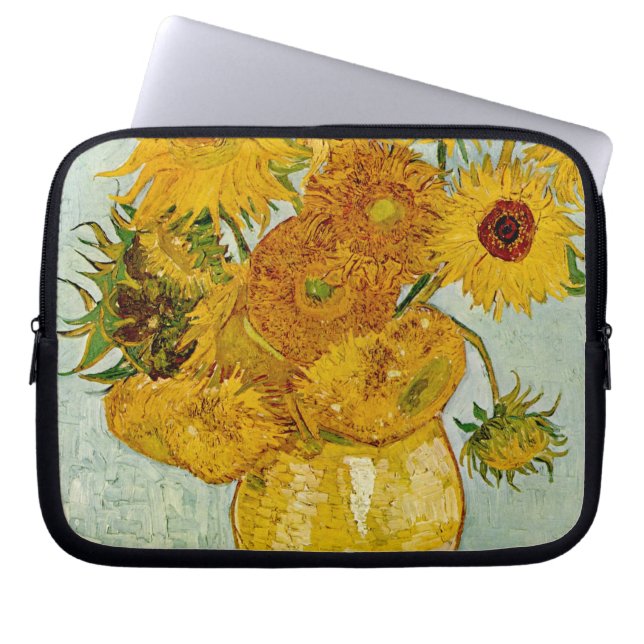 Vincent Van Gogh Sunflower Laptop Sleeve (Voorkant)