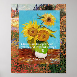 Vincent Van Gogh, Sunflower Quote Poster