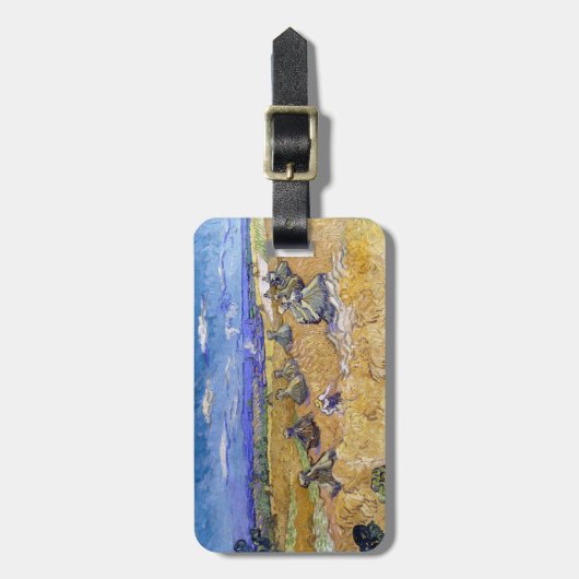 Vincent van Gogh - Tarwe Stacks met luiers Bagagelabel (Voorkant verticaal)