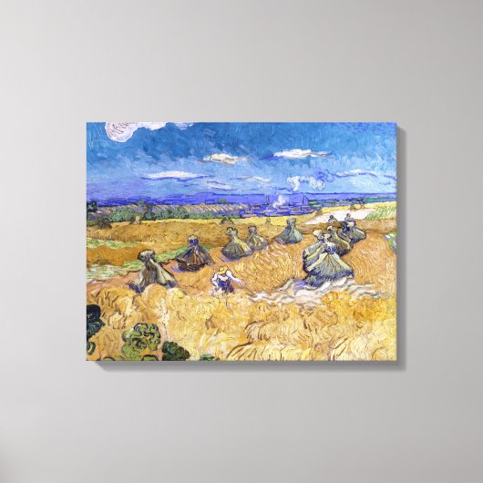 Vincent van Gogh - Tarwe Stacks met luiers Canvas Afdruk (Voorkant)