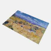 Vincent van Gogh - Tarwe Stacks met luiers Deurmat (Schuin)