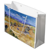 Vincent van Gogh - Tarwe Stacks met luiers Groot Cadeauzakje (Voorkant Gekanteld)