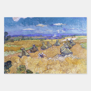 Vincent van Gogh - Tarwe Stacks met luiers Inpakpapier Vel