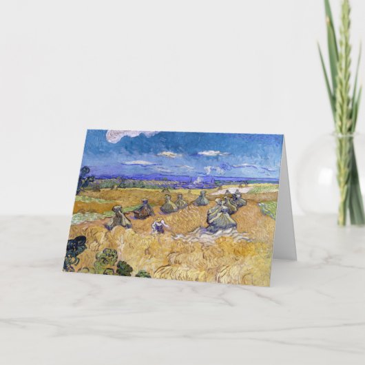 Vincent van Gogh - Tarwe Stacks met luiers Kaart (Voorkant)