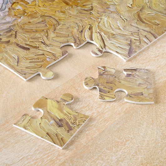 Vincent van Gogh - Tarwestacks met maaiers Legpuzzel (Zijkant)
