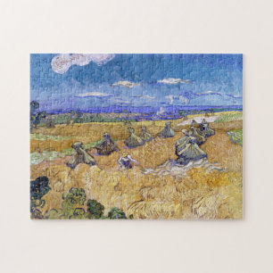 Vincent van Gogh - Tarwestacks met maaiers Legpuzzel