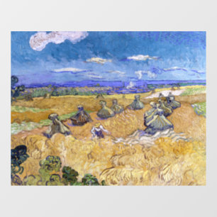 Vincent van Gogh - Tarwestapels met maaier Raamsticker