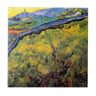 Vincent Van Gogh - Tarweveld in de lente Tegeltje