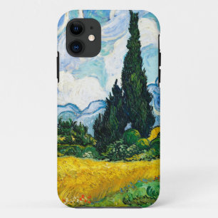 Vincent Van Gogh Tarweveld met cipressen iPhone 11 Hoesje