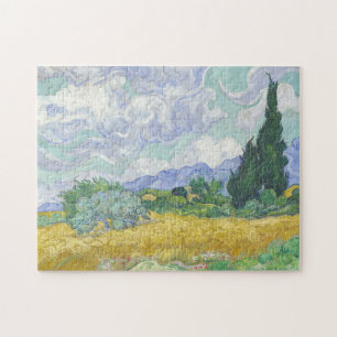 Vincent van Gogh, tarweveld met cipressen Legpuzzel