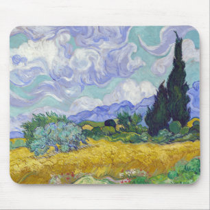 Vincent Van Gogh - Tarweveld met cipressen Muismat