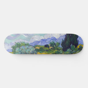 Vincent Van Gogh - Tarweveld met cipressen Skateboard