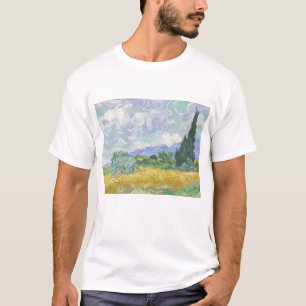 Vincent van Gogh, tarweveld met cipressen T-shirt