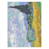 Vincent Van Gogh - Tarweveld met cipressen Tafelkleed (Voorkant)