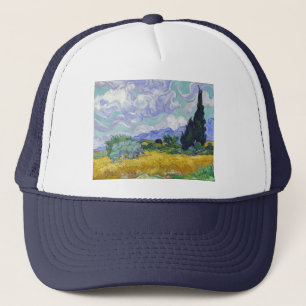 Vincent Van Gogh - Tarweveld met cipressen Trucker Pet