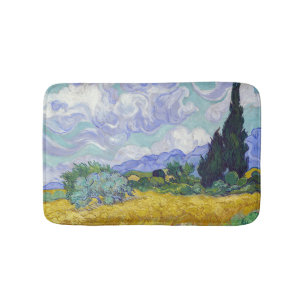 Vincent Van Gogh - Tarweveld met Cypresse Badmat