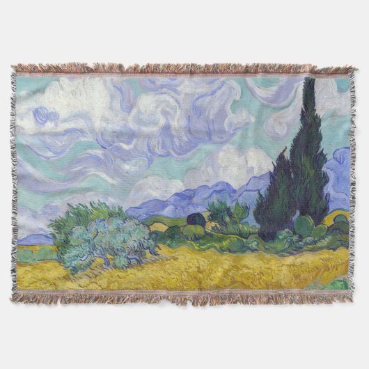 Vincent Van Gogh - Tarweveld met Cypresse Deken (Voorkant)