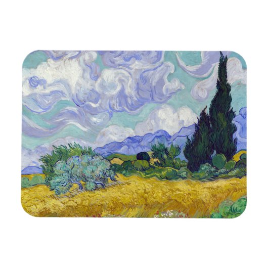 Vincent Van Gogh - Tarweveld met Cypresse Magneet (Horizontaal)