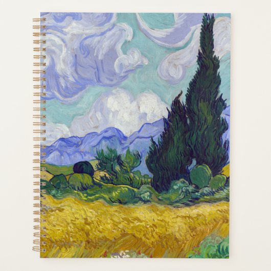 Vincent Van Gogh - Tarweveld met Cypresse Planner (Voorkant)